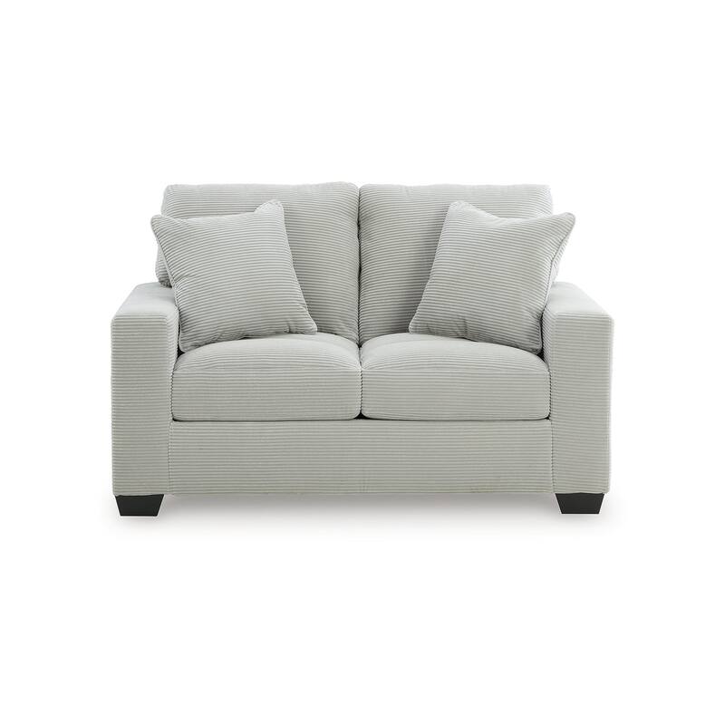 Signature Design by Ashley Ammon Light Gray Loveseat - 62" W x 40" D x 38" H