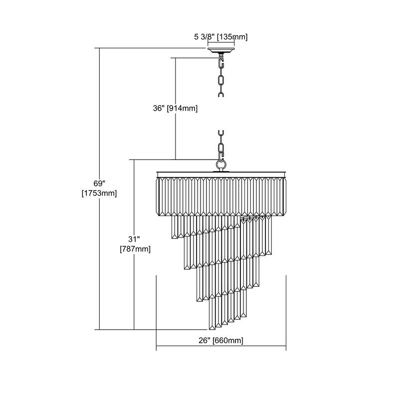 Elk Home Palacial Oil Rubbed Bronze With Crystal 9 Light Chandelier