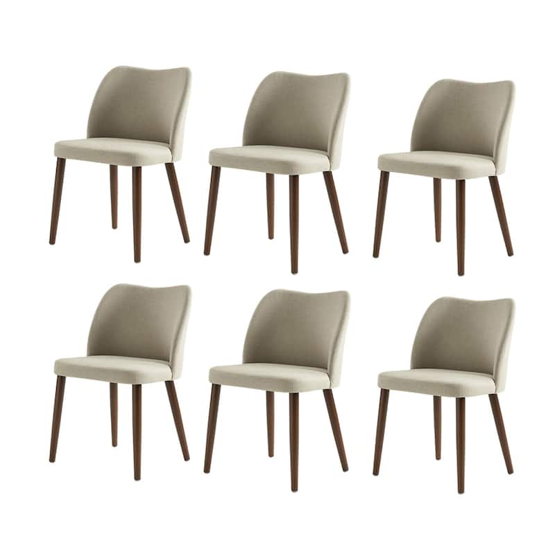 Melisa Upholstered Solid Wood Dining Chair Set of 6 by HULALA HOME