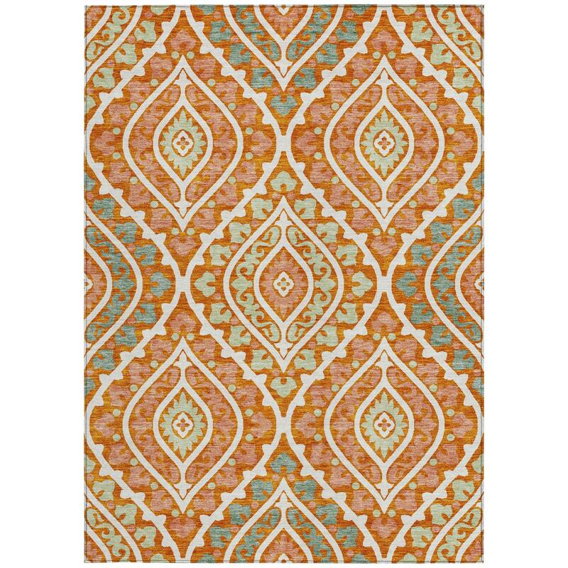 HomeRoots Floral Transitional Rectangle Outdoor Rug