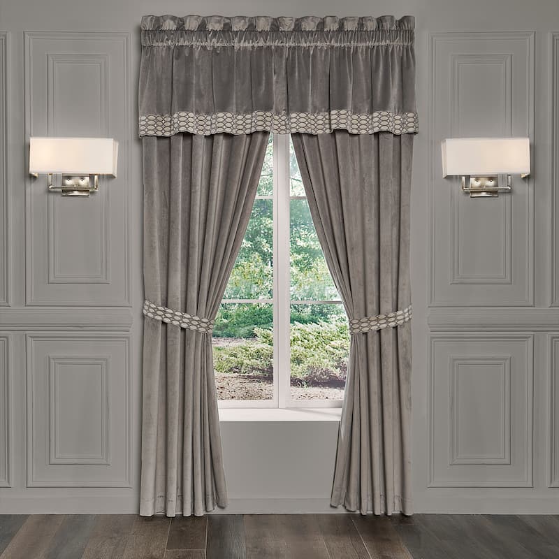 J. Queen New York Belvedere 84" Window Panel Pair - 84 Inches - Silver