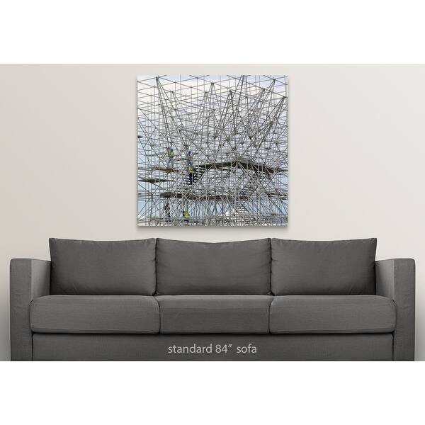Construction Workers In Construction Scaffolding Canvas Wall Art Overstock 16495885