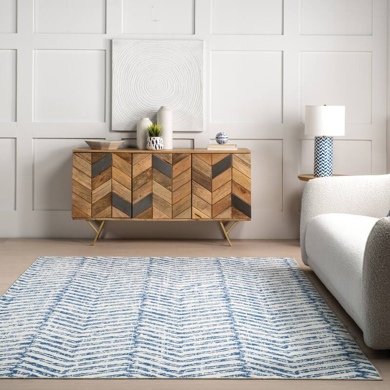 Nuloom Rosanne SpinClean Machine Washable Geometric Area Rug