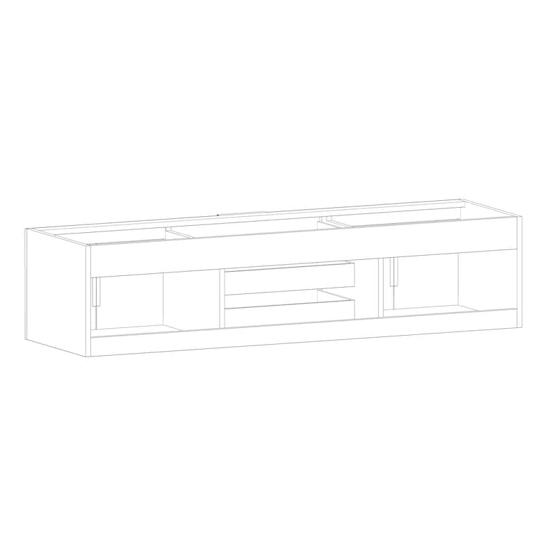 Noble 60" Wall Mounting Vanity with Reinforced Acrylic Double Sink