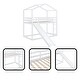 preview thumbnail 7 of 14, Twin Over Twin Bunk Bed with Roof, Slide and Ladder