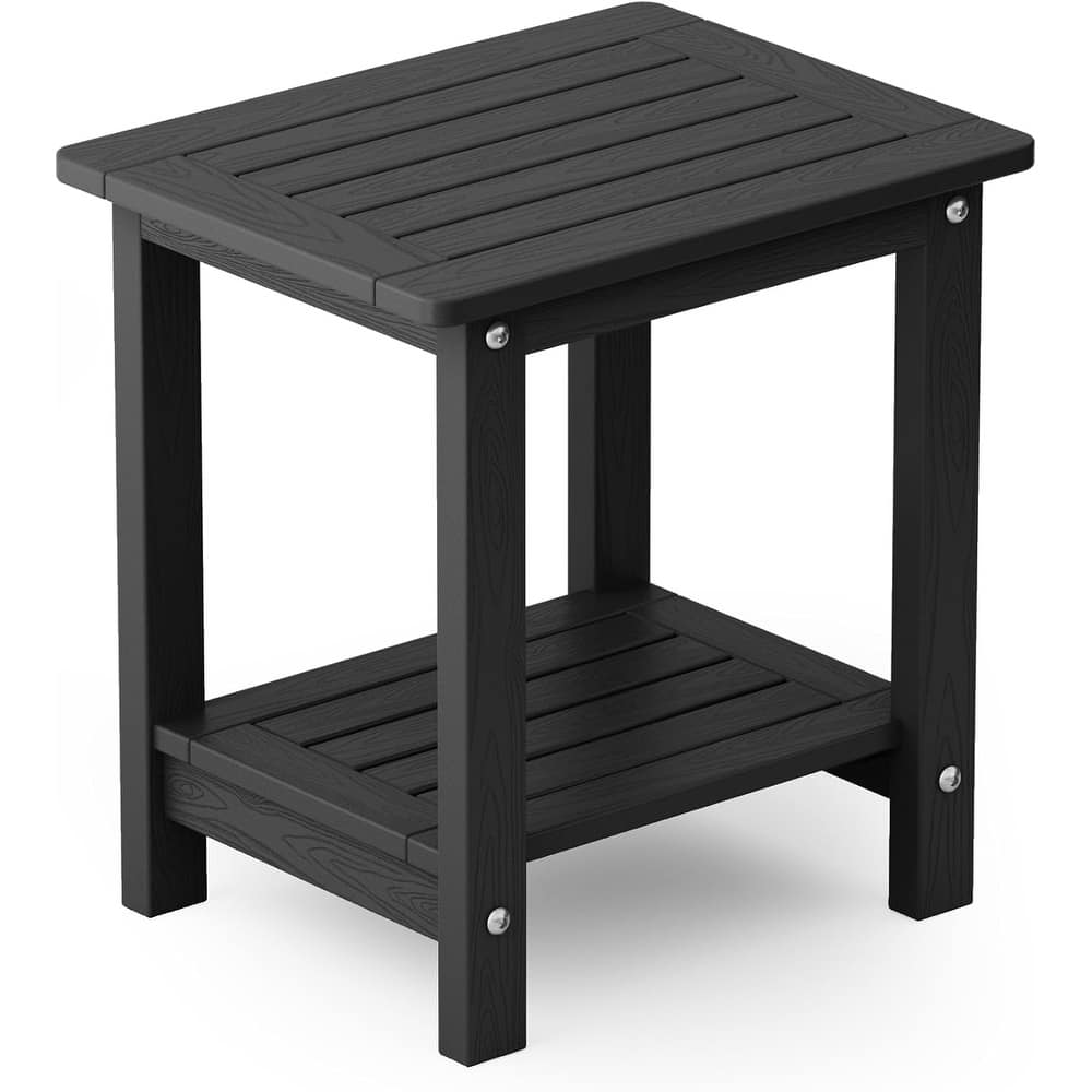 WINSOON HIPS All Weather 2 Layer Outside Table Adirondack Square Side Table