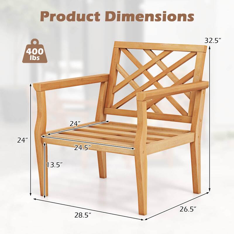 Gymax 3PCS Patio Dinning Set End Table & Chiars Set of 2 w/ Cozy