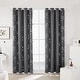 preview thumbnail 7 of 8, Deconovo Blackout Silver Cube Curtains(2 Panel) 52x63 Inch - Dark Grey