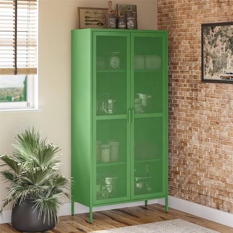 The Novogratz Channing Tall 2 Door Metal Storage Cabinet
