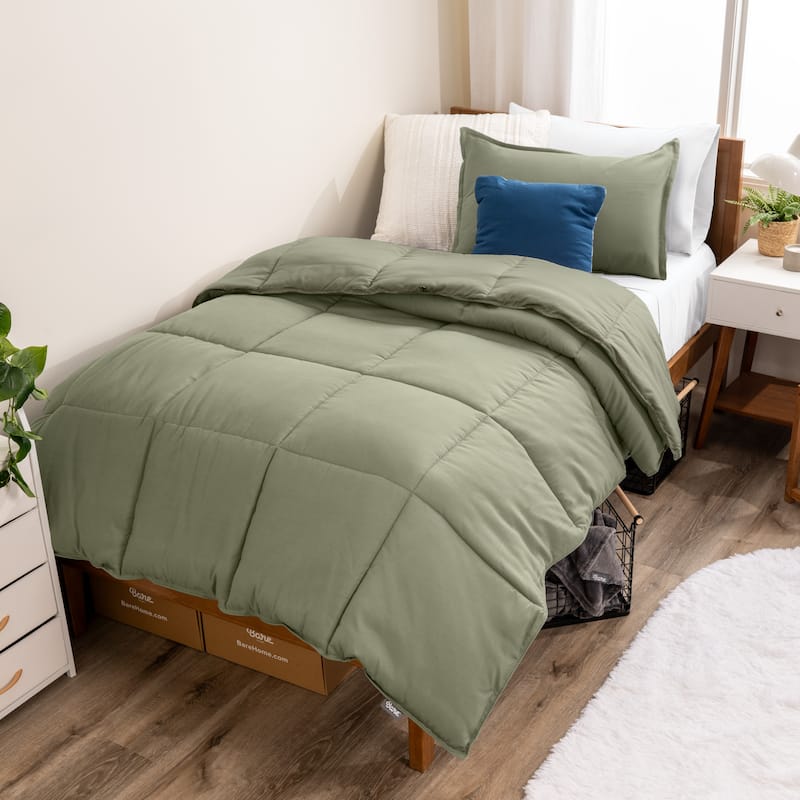Bare Home Hypoallergenic Down Alternative Comforter Set - Twin - Twin XL - Sage