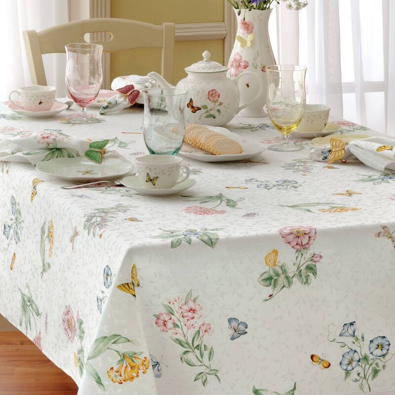 Lenox Butterfly Meadow Damask Tablecloth