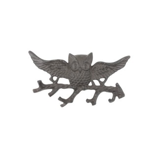 Cast Iron Flying Owl Landing on a Tree Branch Decorative Metal Wall ...