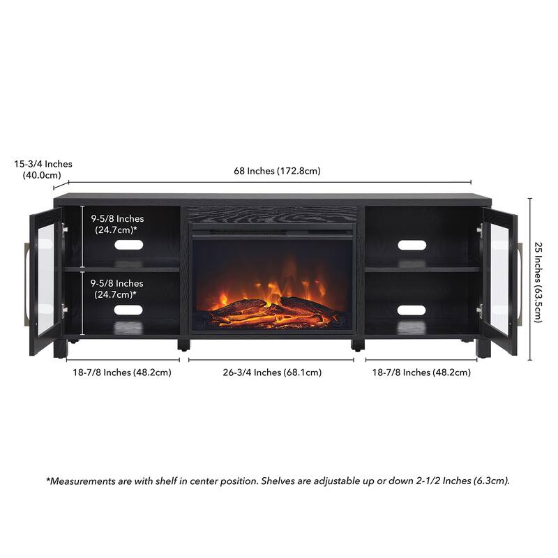 Quincy TV Stand with Fireplace Insert