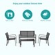 preview thumbnail 14 of 14, Bonosuki 4 Pieces Patio Furniture Sets Textilene Bistro Sets