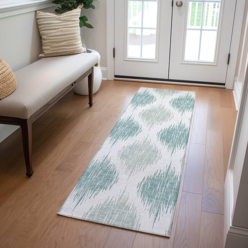 Machine Washable Indoor/ Outdoor Chantille Contemporary Geo Rug