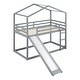 preview thumbnail 7 of 46, Multifunction Twin Over Twin Bunk Bed With Roof,Slide and 3-step Ladder