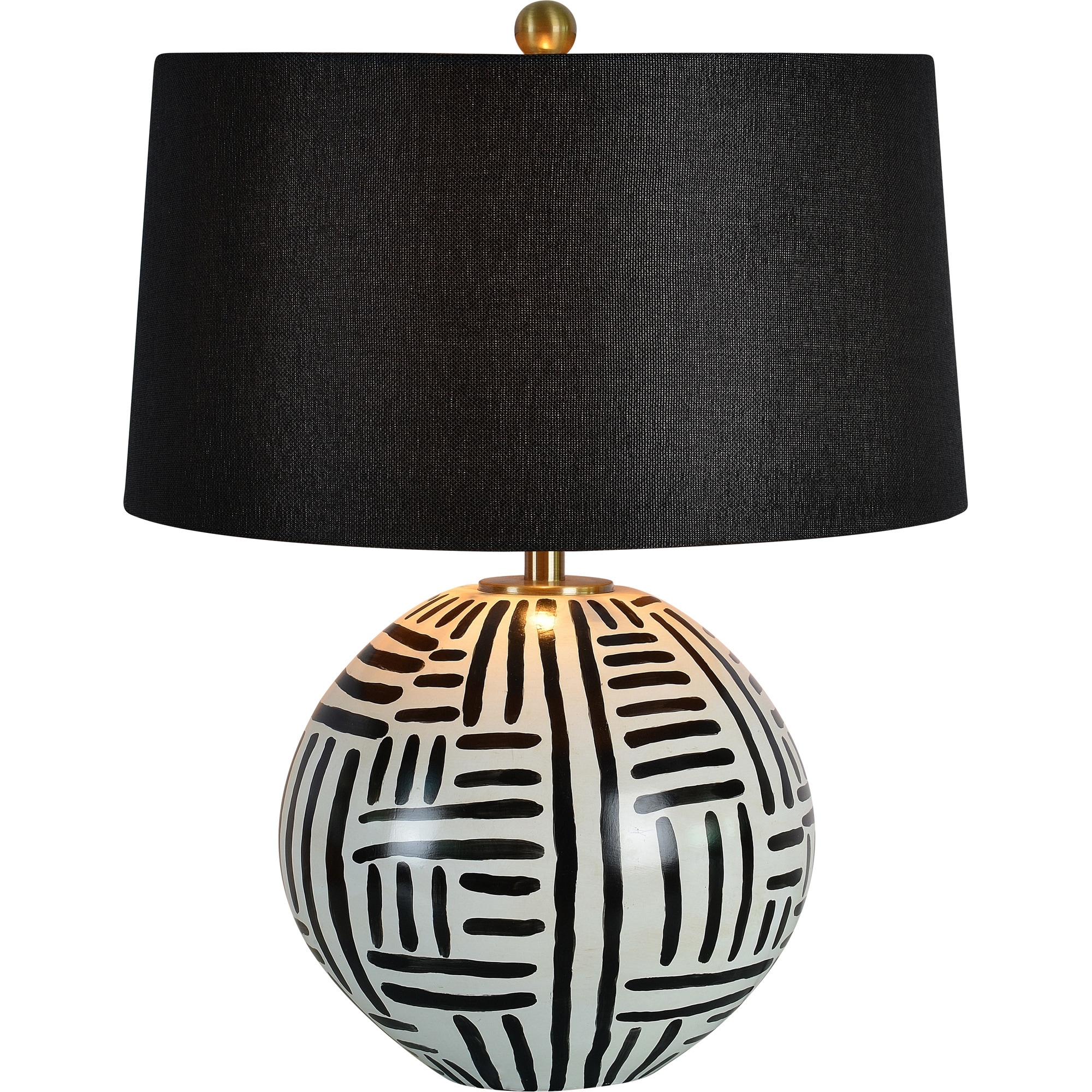 Renwil Milka 24.5" Length Table Lamp, Cream and Black