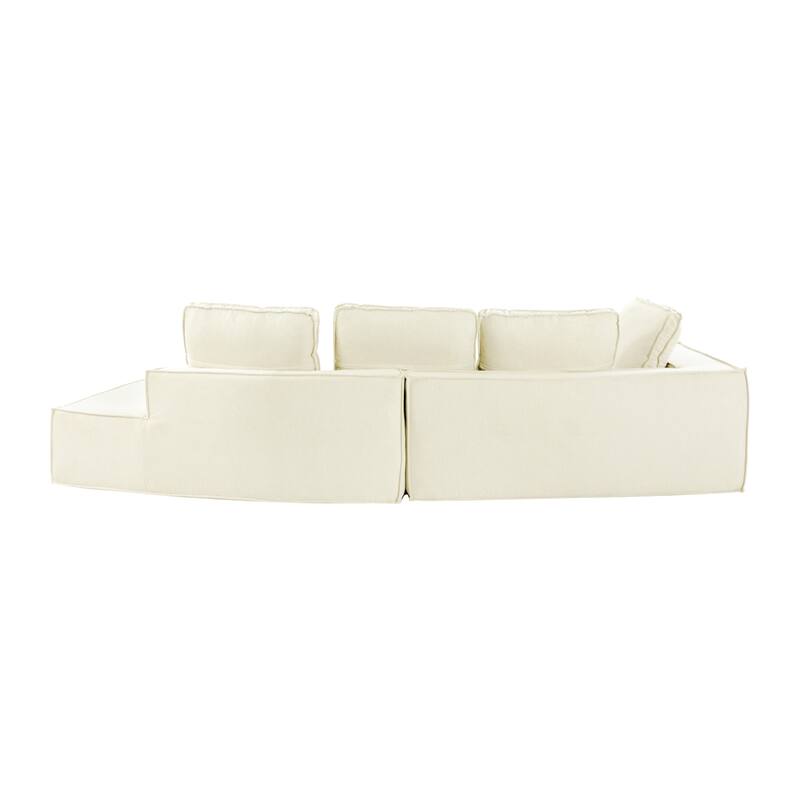 125" Stylish 4-Seater Chaise Lounge Sofa, Modern Indoor Sleeper for Cozy Living Room Relaxation