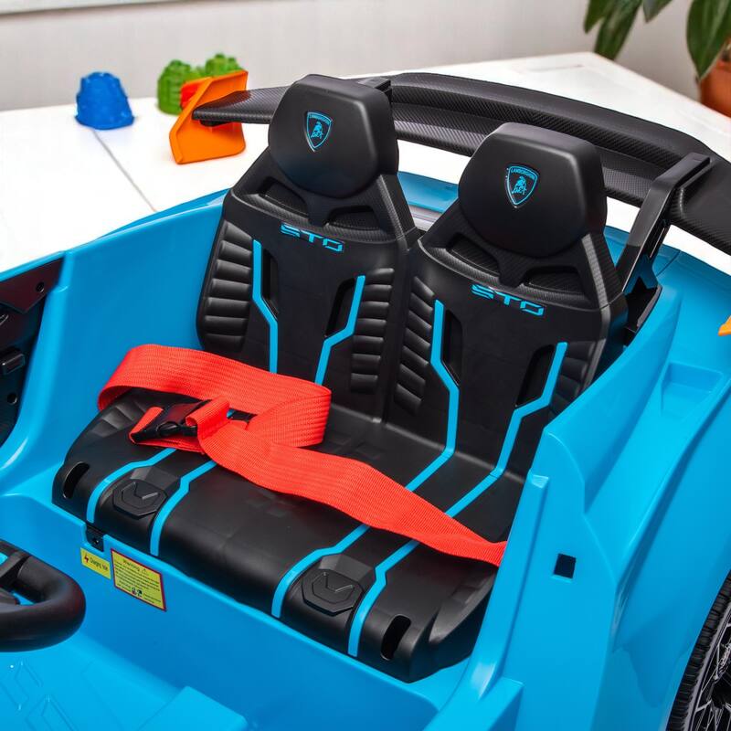 24V Licensed Lamborghini Ride-On Car for Kids with Drift Mode, Bluetooth Music, LED Lights, Remote Control -Electric Toy Vehicle