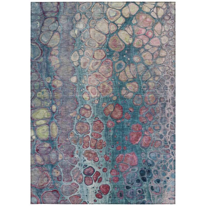HomeRoots Abstract Transitional Rectangle Outdoor Rug