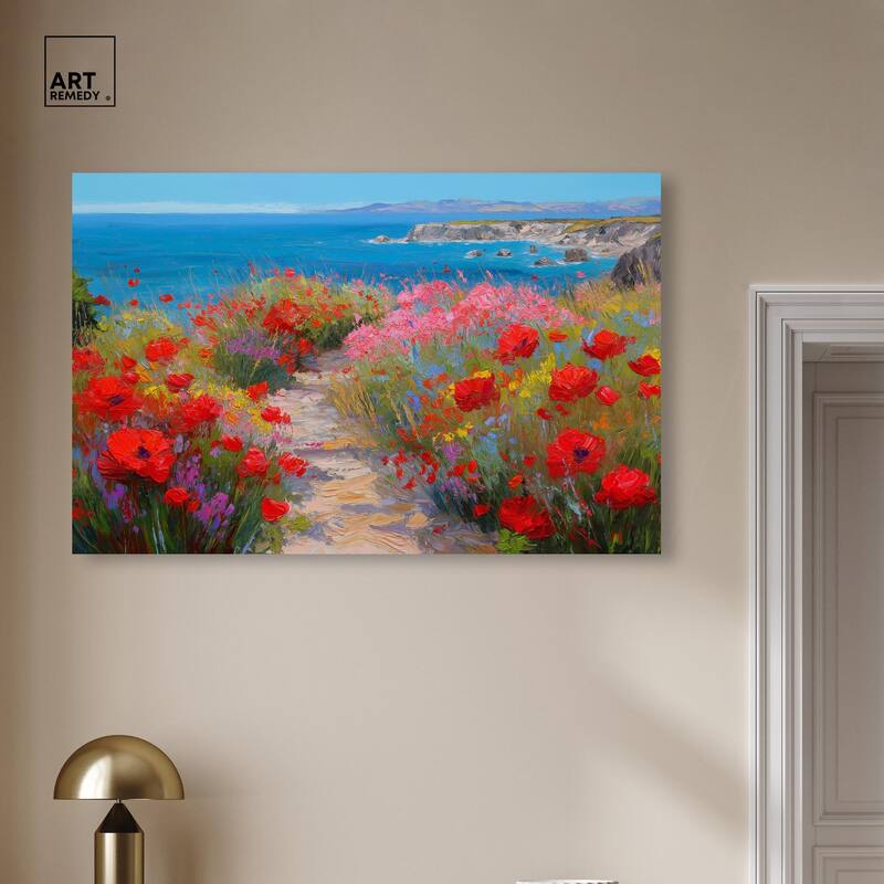 Ocean View Bloom I Canvas by Art Remedy, Gallery Wrapped