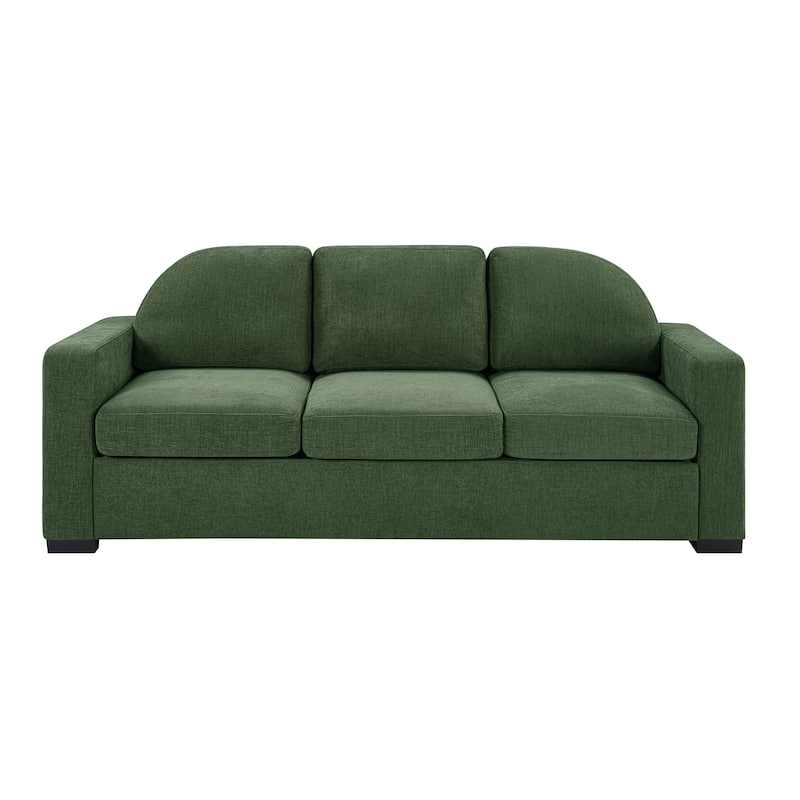 Christopher Knight Home - Dover Modern 84.7" Chenille Upholstered 3-Seater Sofa with Removable Curved Backrest & Cushion