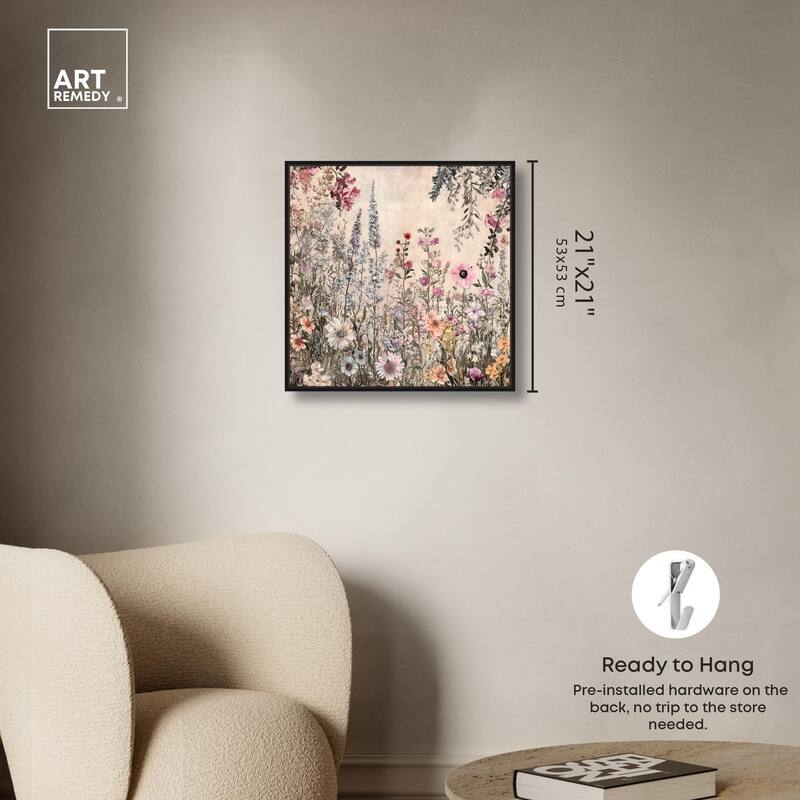 Chiffon Cosmos Canvas by Art Remedy