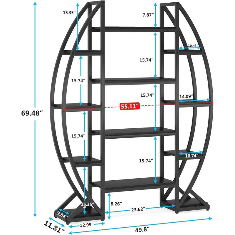 12-Shelf Half-Moon Plant Stand