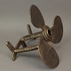 preview thumbnail 5 of 4, Zeckos Bronze Cast Iron Boat Propeller Wall Mount Garden Hose Hanger - 10.25 X 10.5 X 6 inches