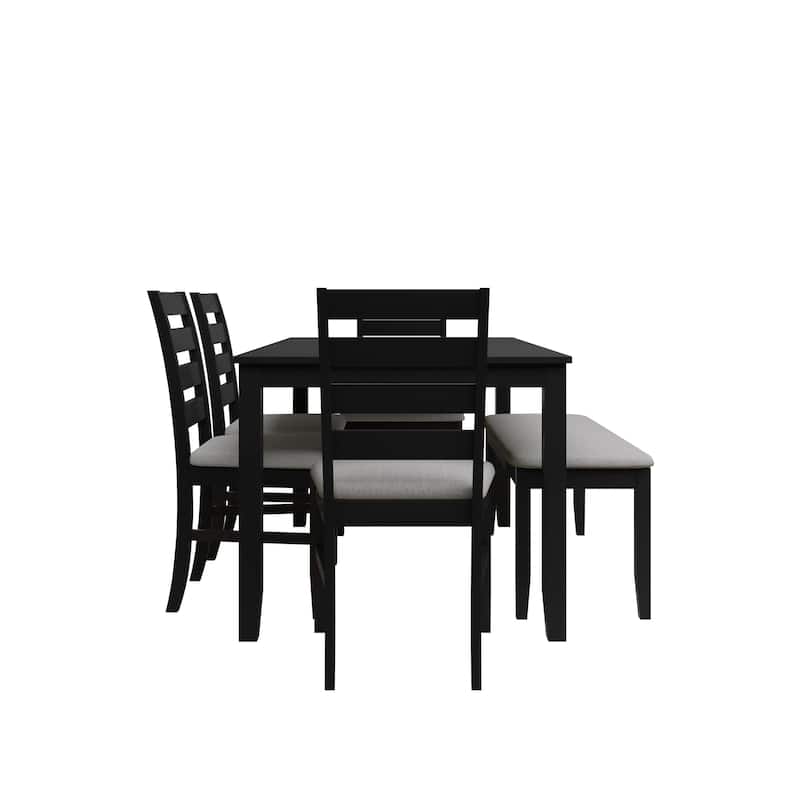 Clayfell Ouray 6-Piece Dining Set, Brown/Black