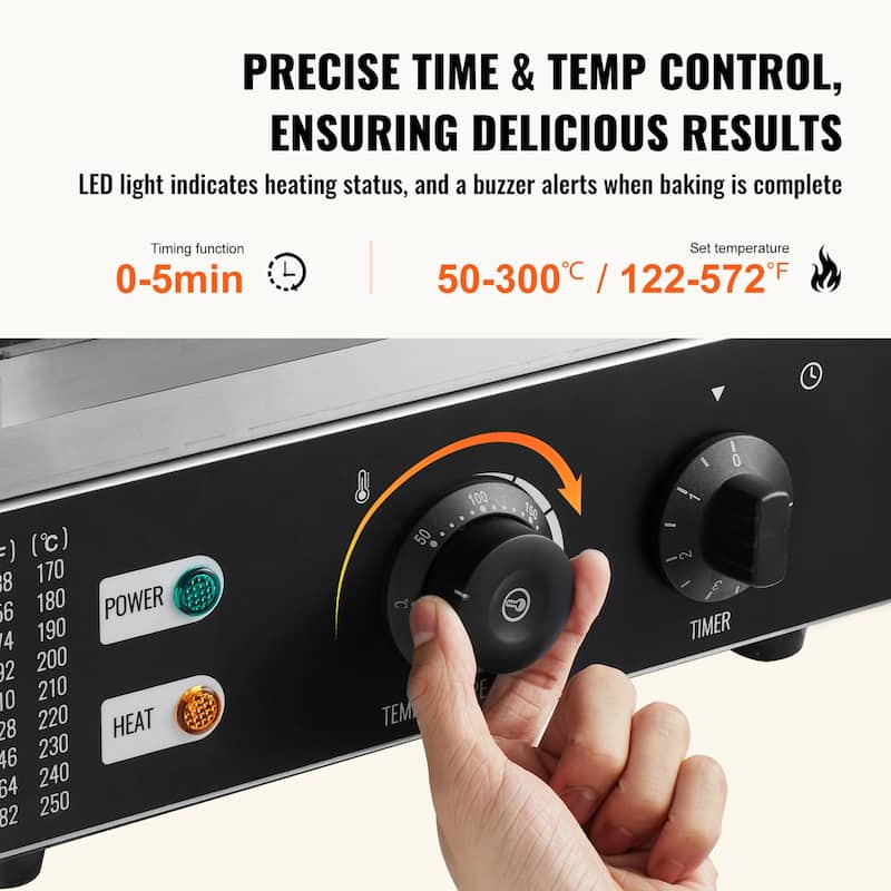 Electric Donut Maker Temperature 122-572℉, for Restaurant and Home Use - 1550W