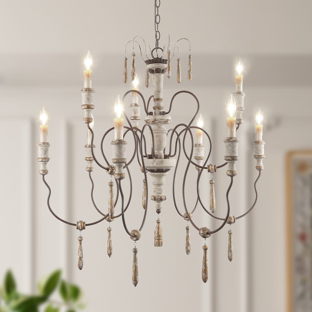 The Gray Barn Farmhouse Wood Chandelier French Country Classic Lights