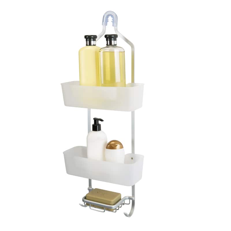 Bath Bliss Aluminum Shower Caddy in Grey