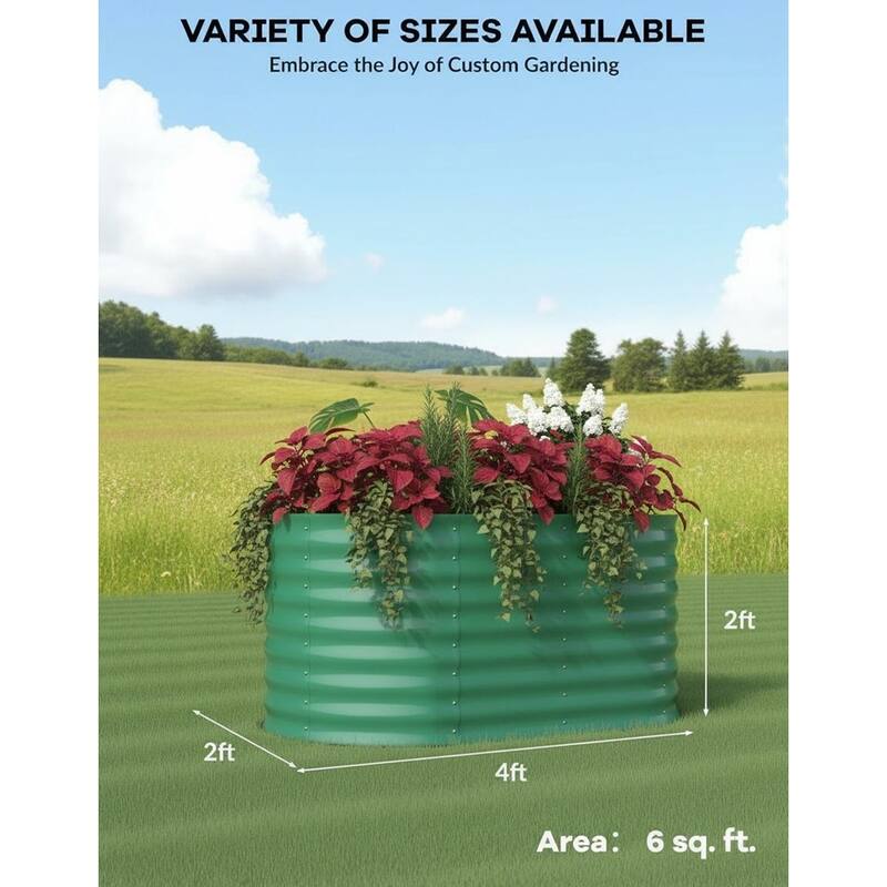 Outdoor Galvanized Raised Garden Beds