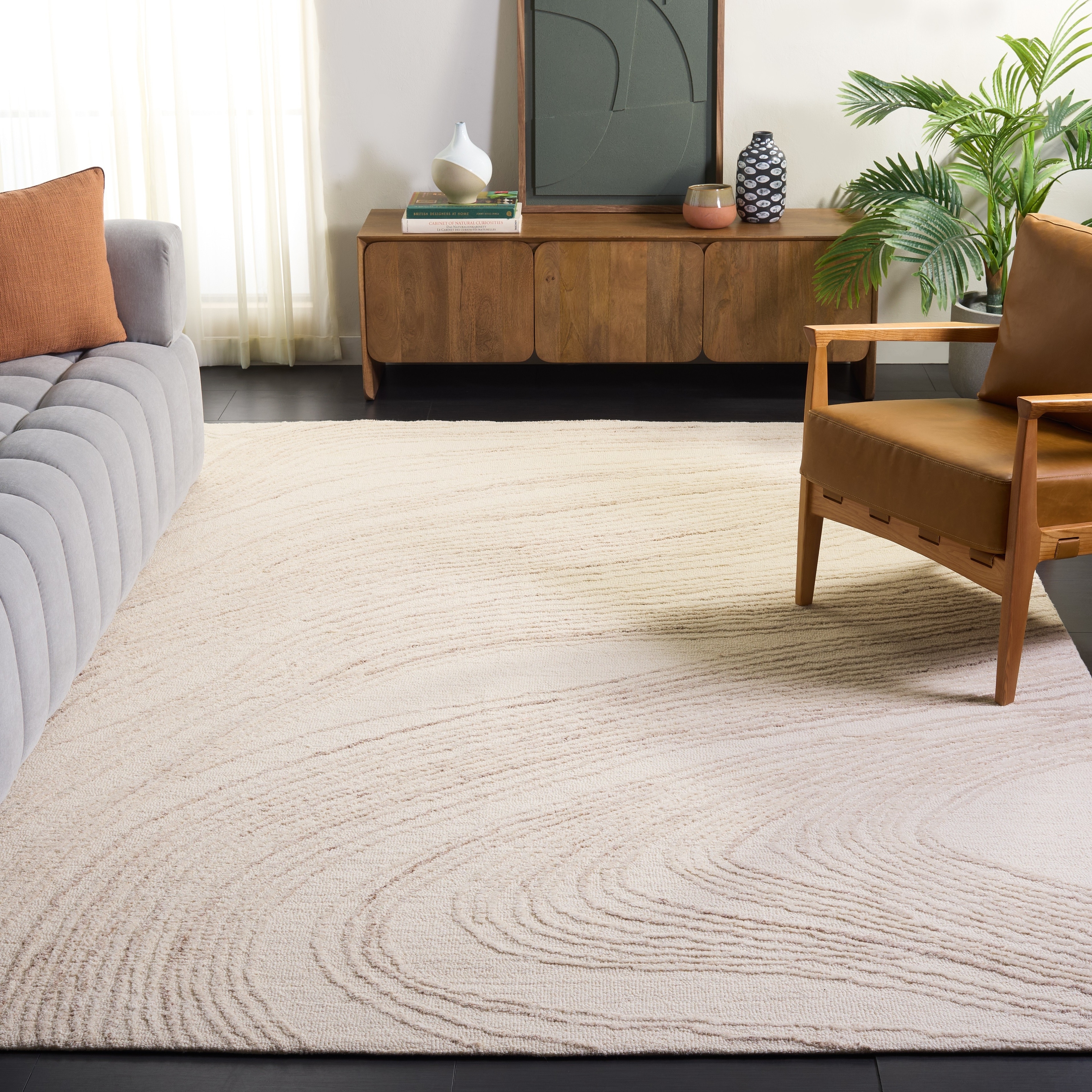 SAFAVIEH Handmade Ebony Diep Modern & Contemporary Wool Rug