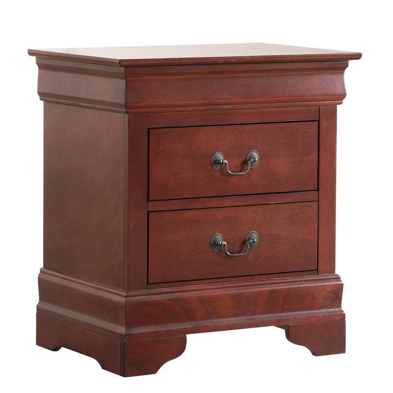 Cherry Nightstand 24x22x16 with One Spacious Drawer, Compact Bedside Table for Bedroom Storage and Warm Stylish Accent