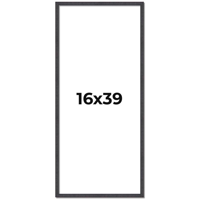 16x39 Frame Brown Solid Wood Picture Frame - Complete Modern Photo
