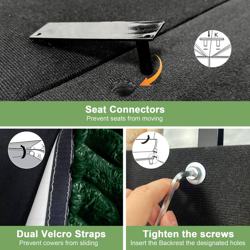 GDFStudio - Slipcovered 3-Seater 120" Corduroy Sofa with Suppleness Armrests