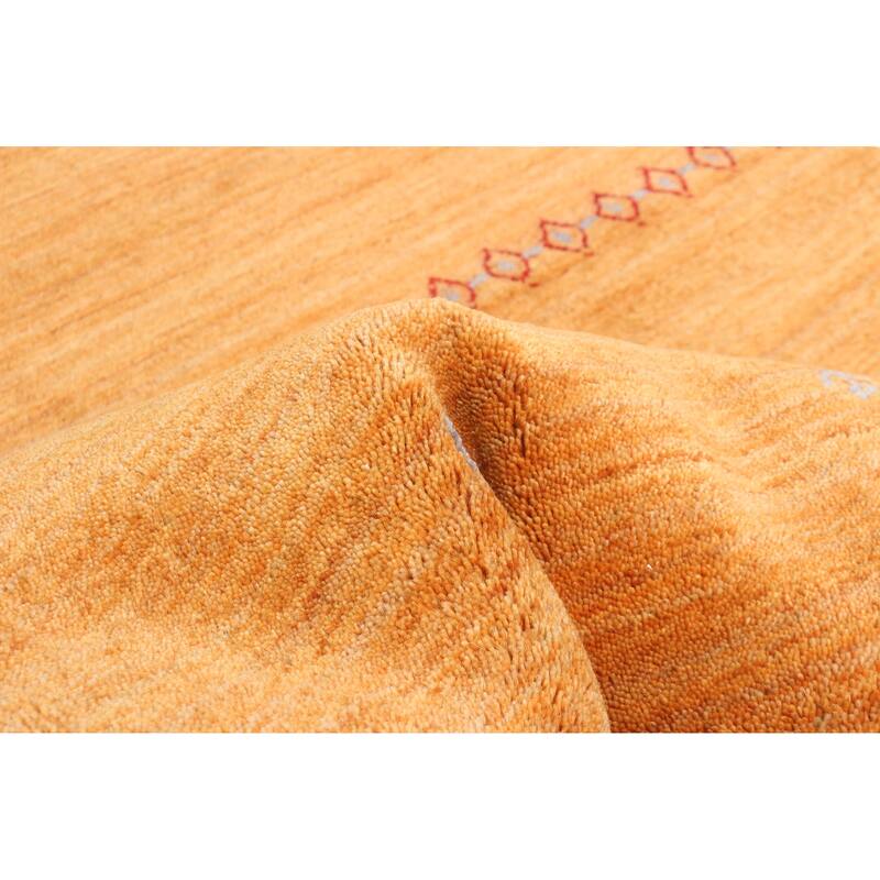 ECARPETGALLERY Hand Loomed Kashkuli Gabbeh Copper Wool Rug - 2'9 x 7'9