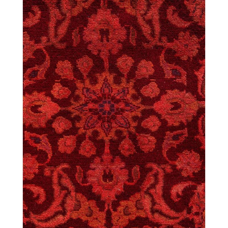 Fine Vibrance, One-of-a-Kind Hand-Knotted Area Rug - Red, 4' 2" x 6' 3" - 4' 2" x 6' 3"