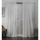 preview thumbnail 12 of 17, ATI Home Velvet Heavyweight Pinch Pleat Top Curtain Panel Pair 27X108 - Winter White