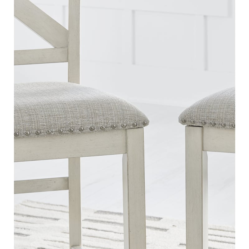 Signature Design by Ashley Robbinsdale White Counter Height Barstool - 19.88"W x 23"D x 42"H