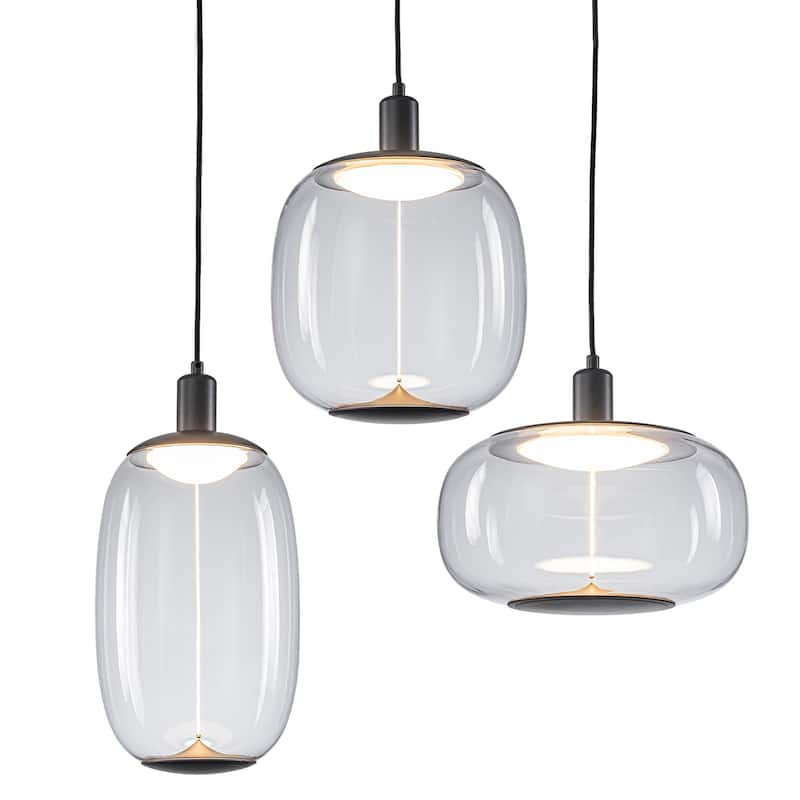 1 Light Clear Plastic Linear Magnetic LED Strip Pendant Lighting