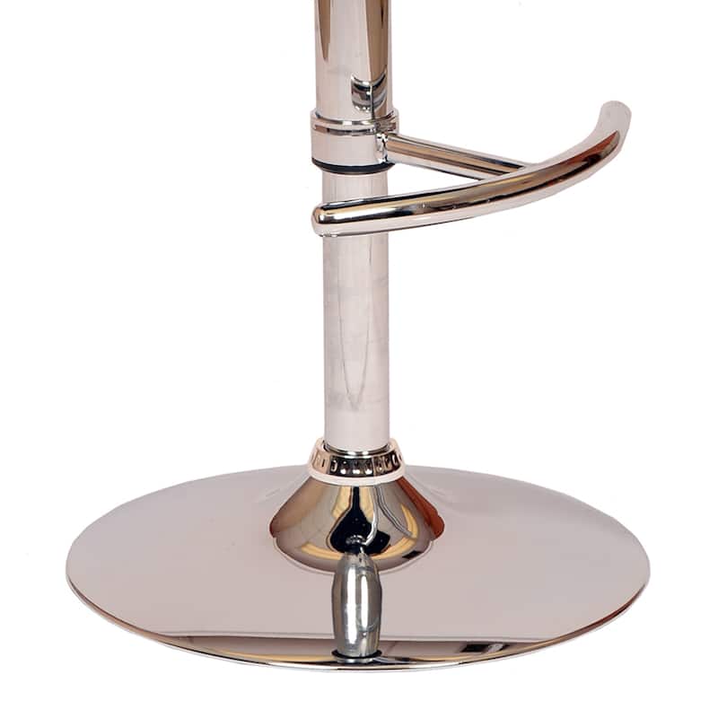 Wooden Open Back Barstool with Adjustable Pedestal Base - 35 H x 19 W x 20 L Inches