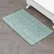 preview thumbnail 76 of 100, Laura Ashley Astor Chenille Bath Mat with TPR Backing 27 x 45 - Sage Green