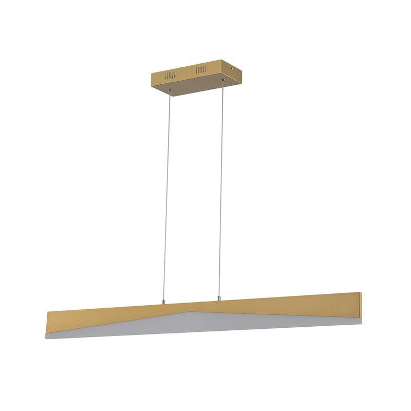 Modern Minimalist Linear LED Pendant Light Adjustable Linear Chandelier - W39.57"