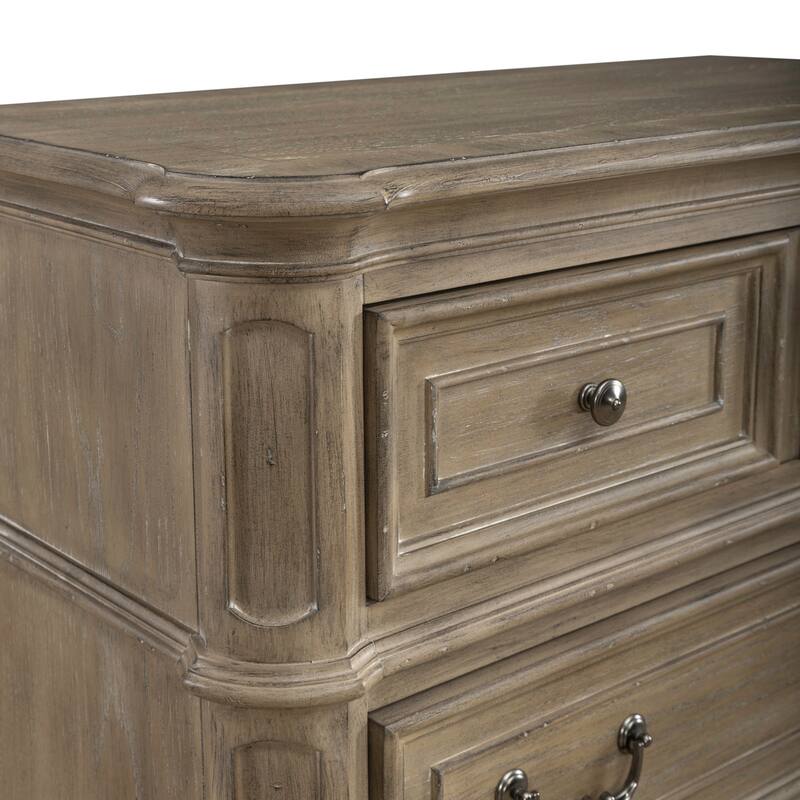 Liberty Furniture Magnolia Manor Panel Bed, Dresser, Mirror, Chest, and Nigh Stand - California King, King or Queen