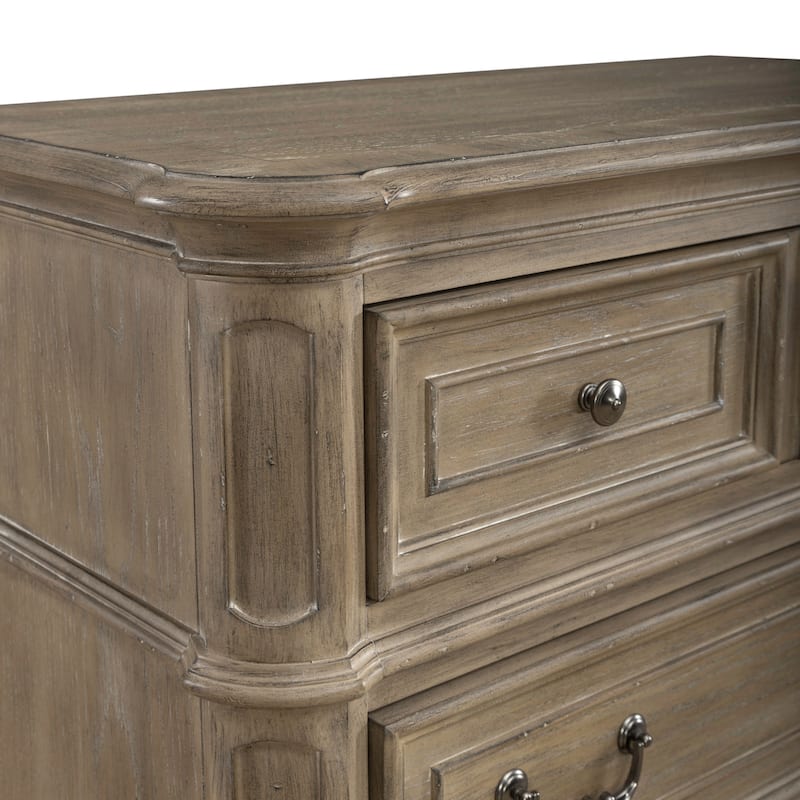 Liberty Furniture Magnolia Manor Upholstered Bed, Dresser & Mirror, Chest, Night Stand -California King, King or Queen