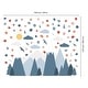 preview thumbnail 4 of 5, Blue Mountains and Dalmatian Dots Nursery Kids Room Wall Stickers Decorations Decals DIY