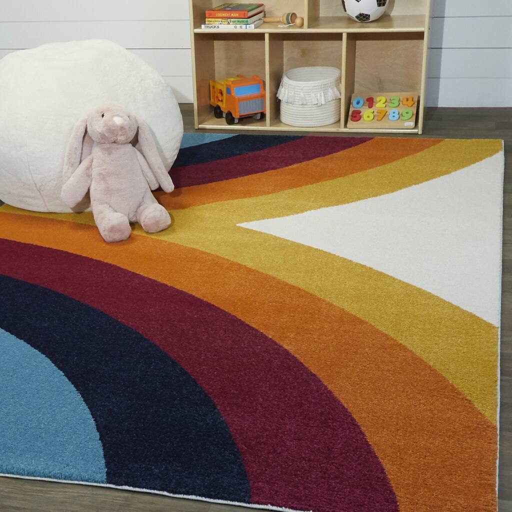 Mod-Tod Tiffany Kids Rainbow Area Rug